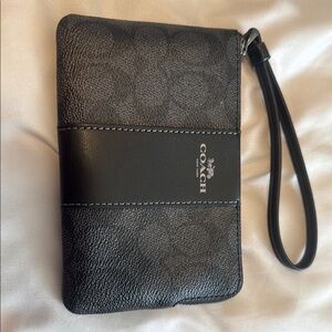 Coach Black Wristlet Clutch
